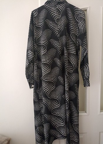 Yılan Desenli Uzun Kollu Pilili Siyah tunık - Görsel 2