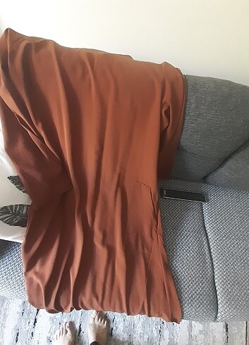 48 Beden kahverengi Renk Uzun tunik