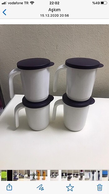 Tupperware Kulplu bardak