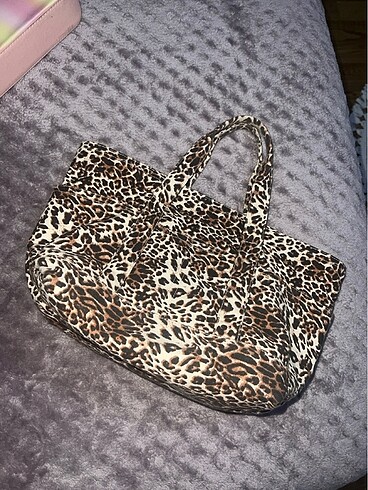 Zara leopar tote çanta