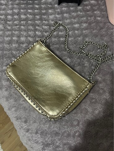 Mango gold çanta