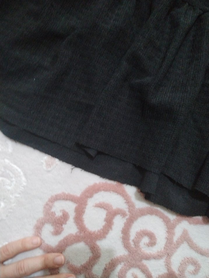 Siyah Kolsuz Rahat Hamile Midi Elbise - Görsel 3