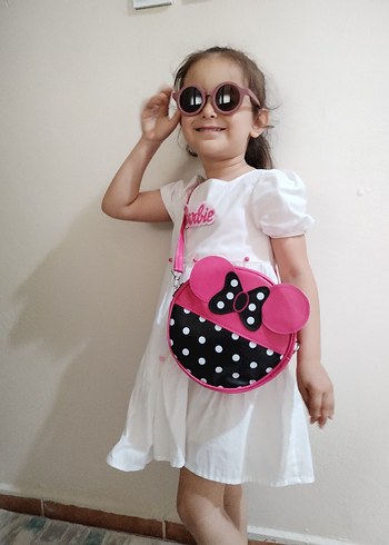 Pembe puantiyeli kiz cocuk çanta - Görsel 5