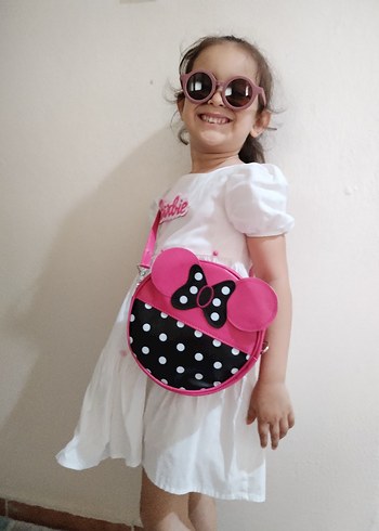 Pembe puantiyeli kiz cocuk çanta - Görsel 4