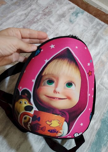 Masa desenli Pembe Çocuk Okul Çantası
