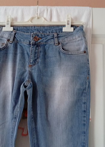 30 Beden mavi Renk Gri Mavi Regular Fit Kadın Denim Pantolon