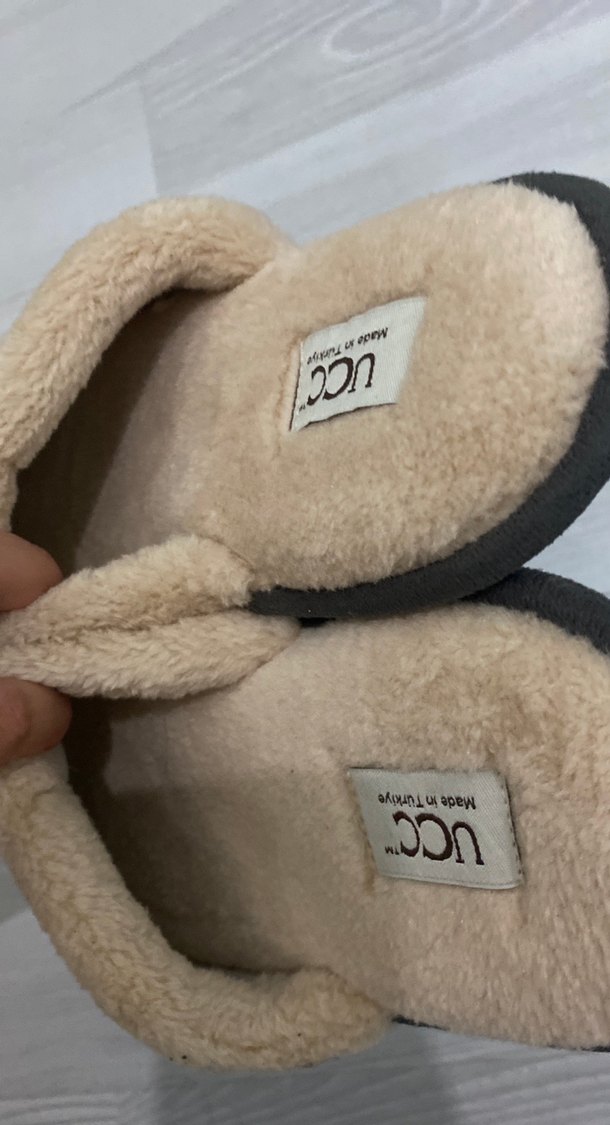 Gri Kürklü Kadın Terlik UCC - Görsel 3