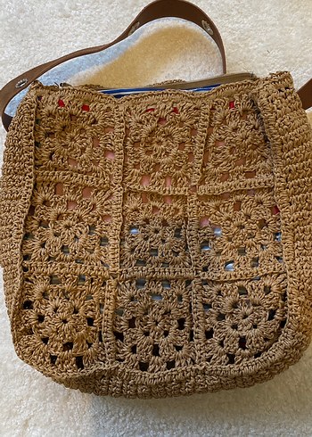 Dantel Detaylı Örgü Bohem Kadın Çanta - Görsel 5