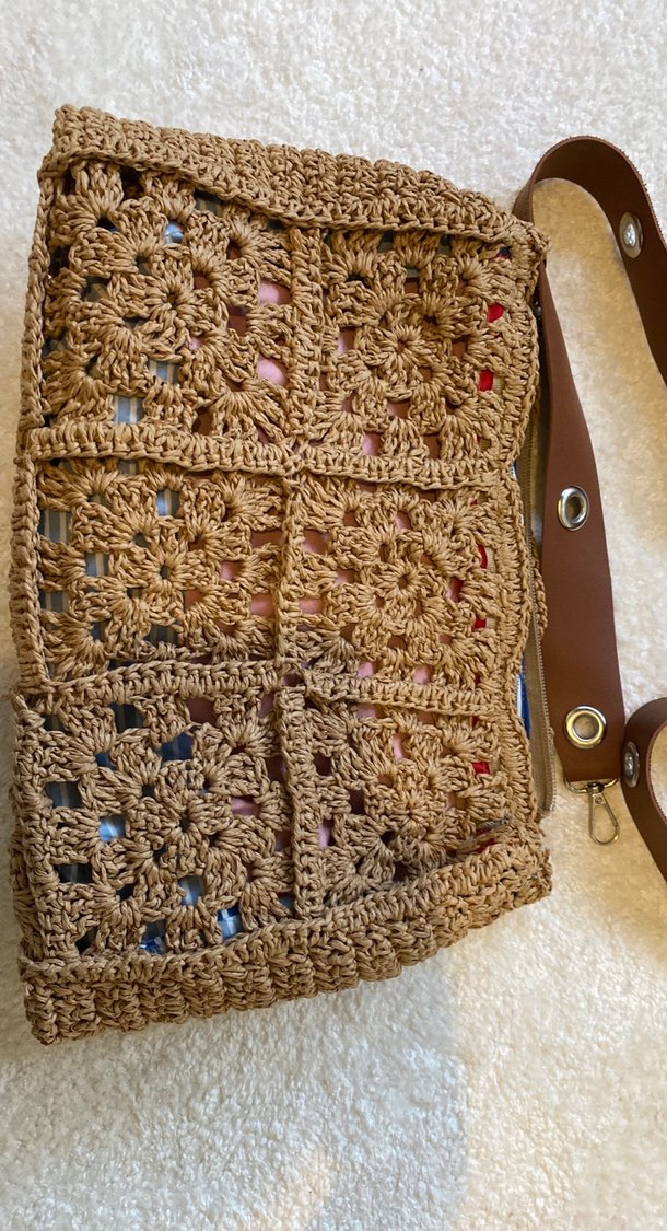 Dantel Detaylı Örgü Bohem Kadın Çanta - Görsel 3