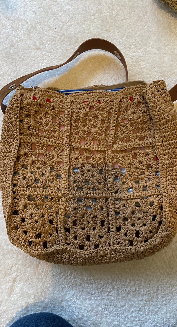 Dantel Detaylı Örgü Bohem Kadın Çanta - Görsel 5