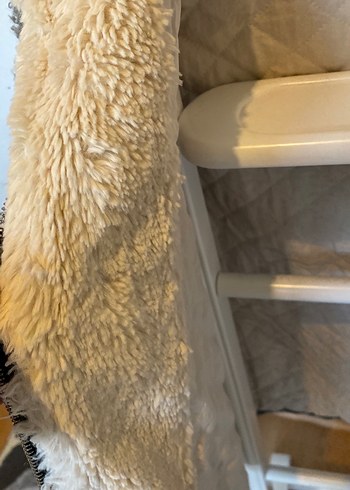 Gri Yünlü Kadın Ceket, Kürk Detaylı - Görsel 2