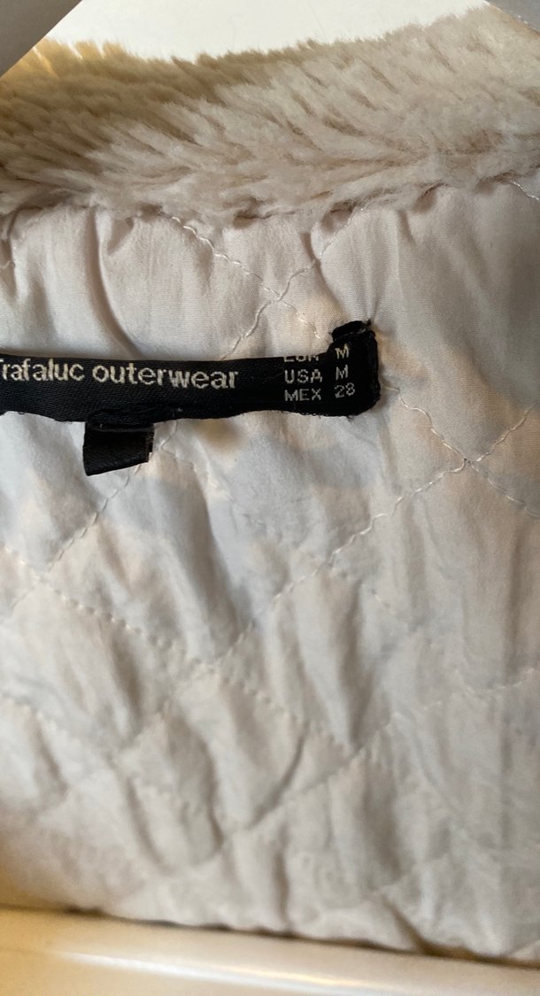 Gri Yünlü Kadın Ceket, Kürk Detaylı - Görsel 3