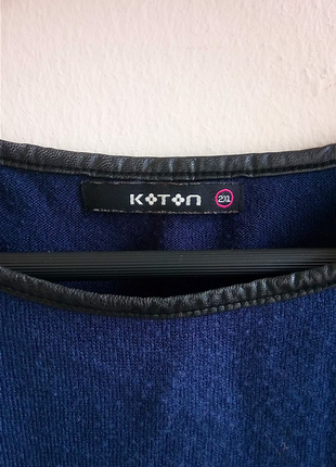 xl Beden KOTON LACIVERT RENK UZUN KAZAK