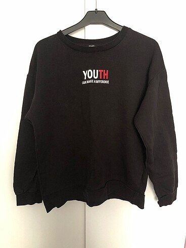 Siyah ince sweatshirt