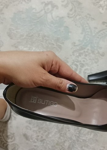 38 Beden Siyah Parlak Kadın Topuklu Stiletto