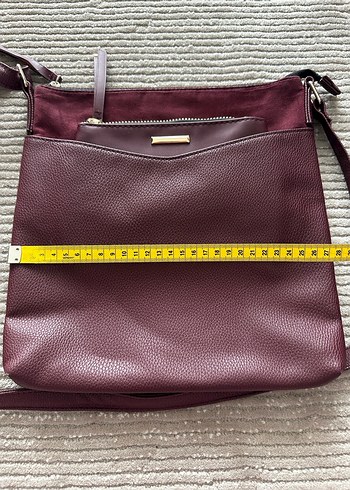 Primark Primark marka Bordo Süet Fermuarlı Kadın Çanta