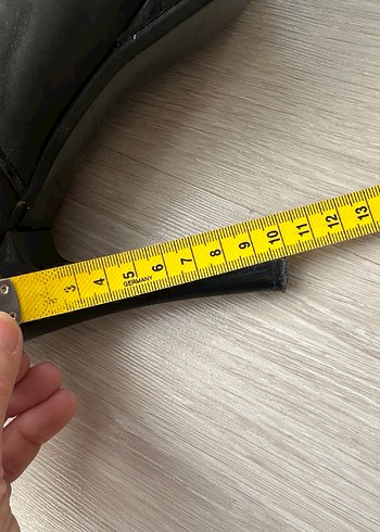 Siyah Bağcıklı Süet Platform Topuklu Bot - Görsel 7