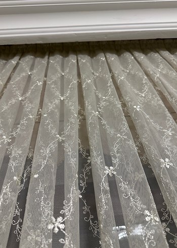 Ekru renk tül perde 1,8m x 3,75m - Görsel 3