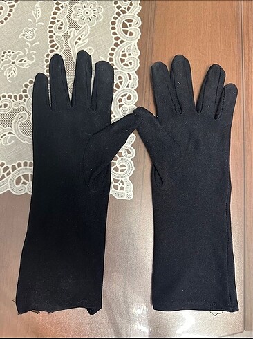 Siyah kumaş eldiven
