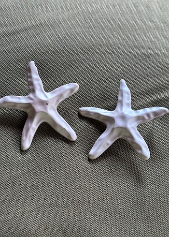 Beden Beyaz Mini Deniz Yıldızı Küpeler