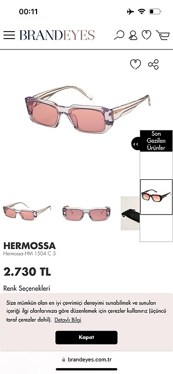  Beden çeşitli Renk Hermosso 1504 gözlük