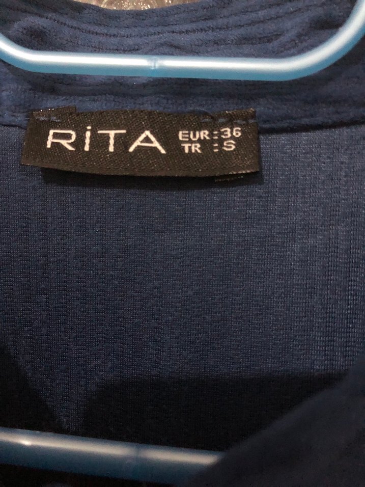 Düğmeli Lacivert Uzun kadife kadın gömlek - Görsel 3