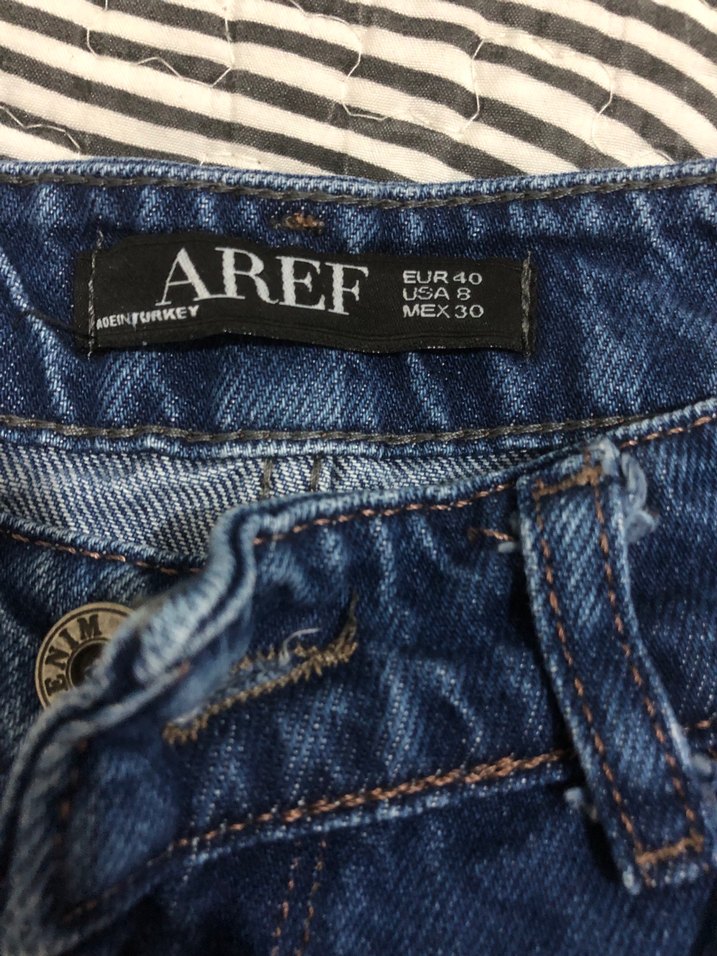 Kadın Koyu Mavi Midi Boy Denim Pantolon - Görsel 3