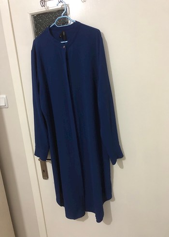 Uzun Kollu Lacivert Kadın Tunik - Görsel 2