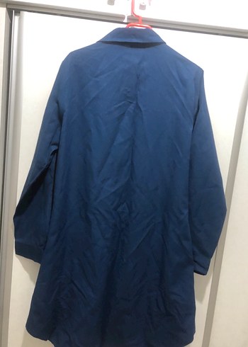 Düğmeli Lacivert Uzun Kollu Kadın Gömlek - Görsel 2