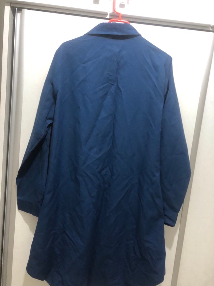 Düğmeli Lacivert Uzun Kollu Kadın Gömlek - Görsel 2