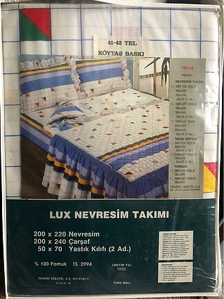Kare Desen Nevresim Takımı