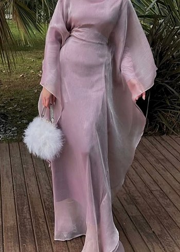 Pembe Uzun Elbise