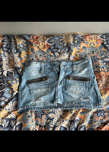 Mavi Mini Denim Etek