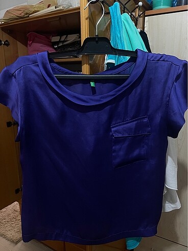 Benetton saten bluz