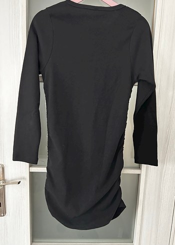 Siyah Uzun Kollu elbise - Görsel 4