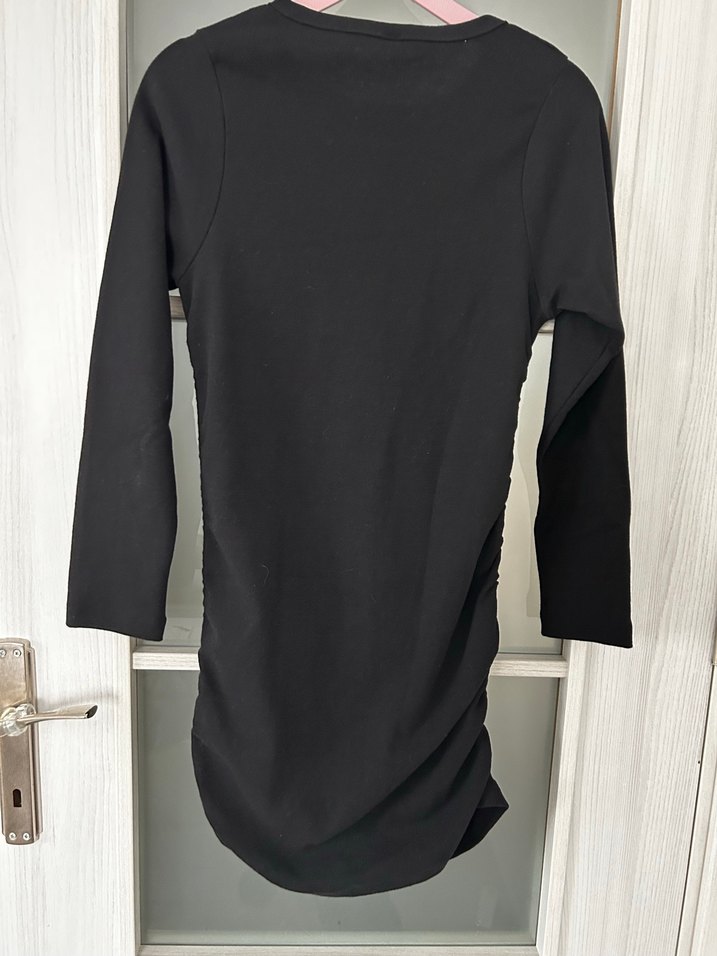 Siyah Uzun Kollu elbise - Görsel 4