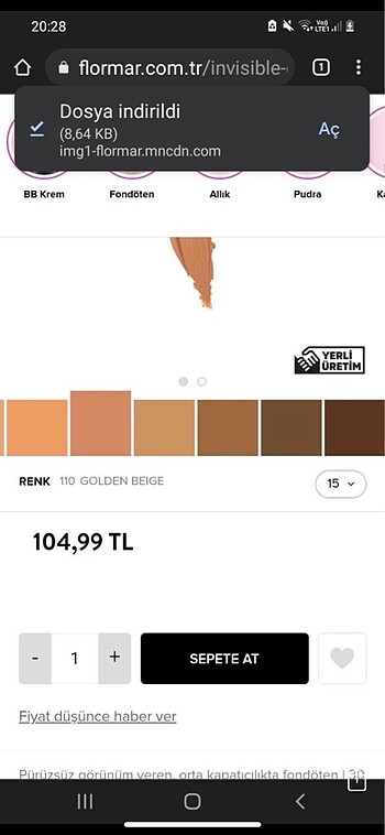 Beden Renk FLORMAR FONDÖTEN