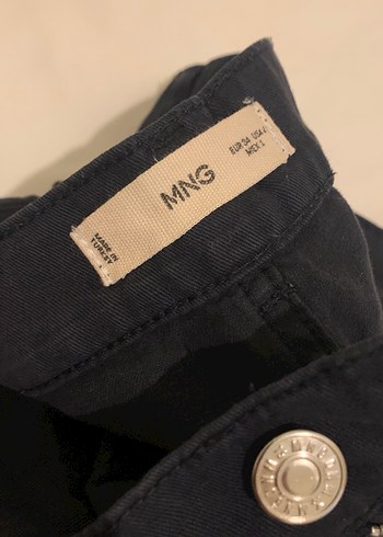 Lacivert Bol Kesim Sokak Stili Kot Pantolon - Görsel 2