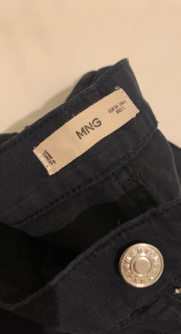 Lacivert Bol Kesim Sokak Stili Kot Pantolon - Görsel 2