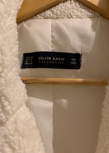Dilvin Beyaz Midi Peluş Kadın Kaban - Görsel 2
