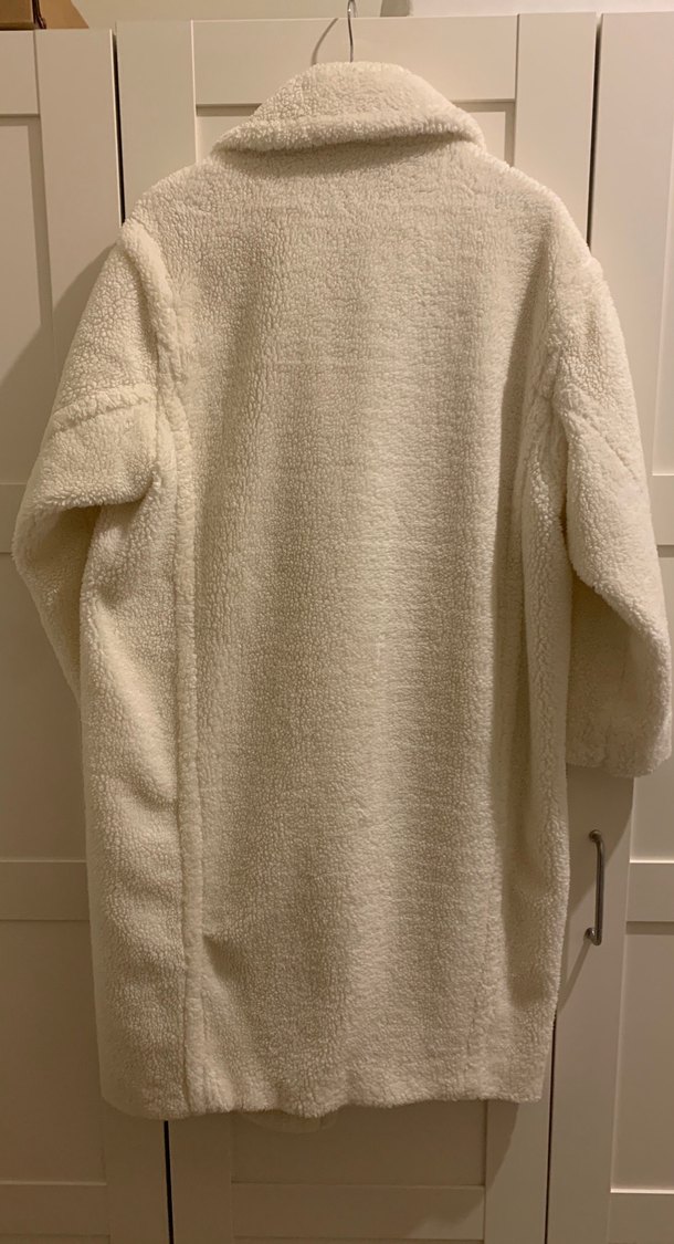 Dilvin Beyaz Midi Peluş Kadın Kaban - Görsel 3