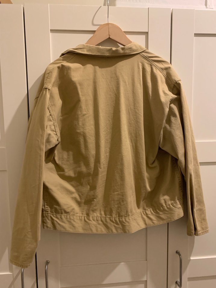 Bej Düğmeli Kadın Keten Ceket - Görsel 4