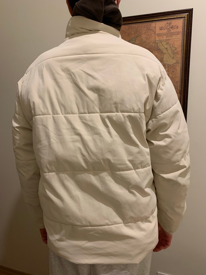 Beyaz erkek Kışlık Mont - Görsel 2