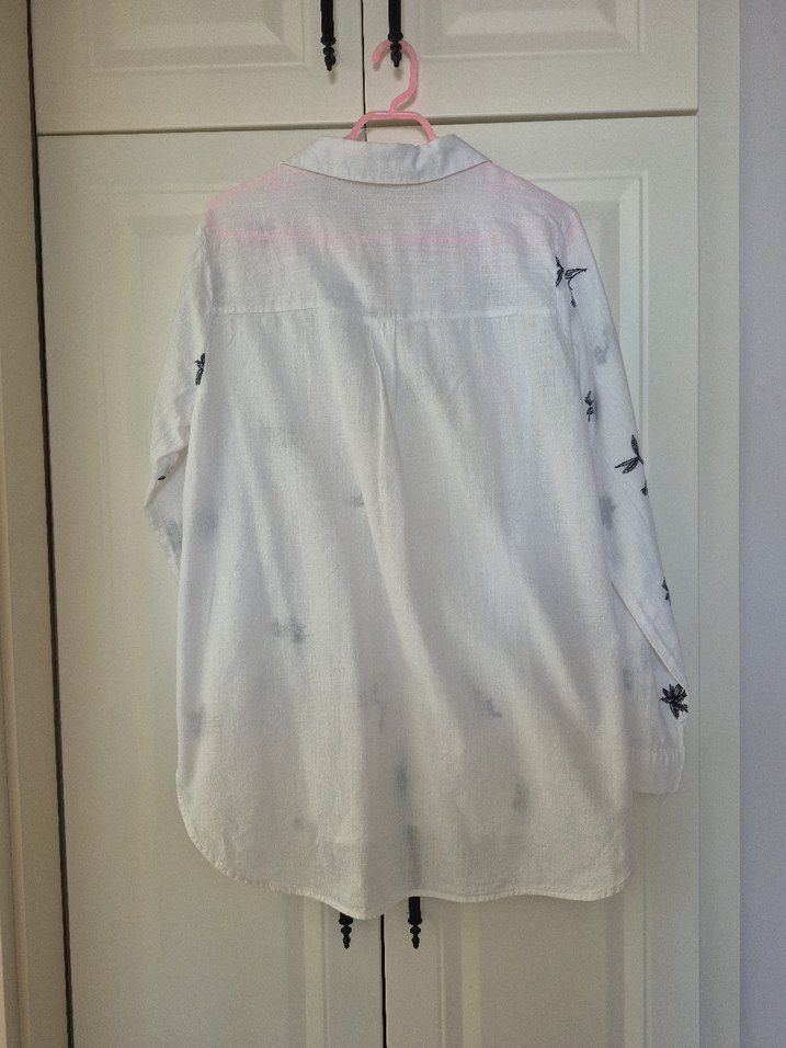 Desenli Pamuklu Uzun Kollu Kadın Gömlek - Görsel 4