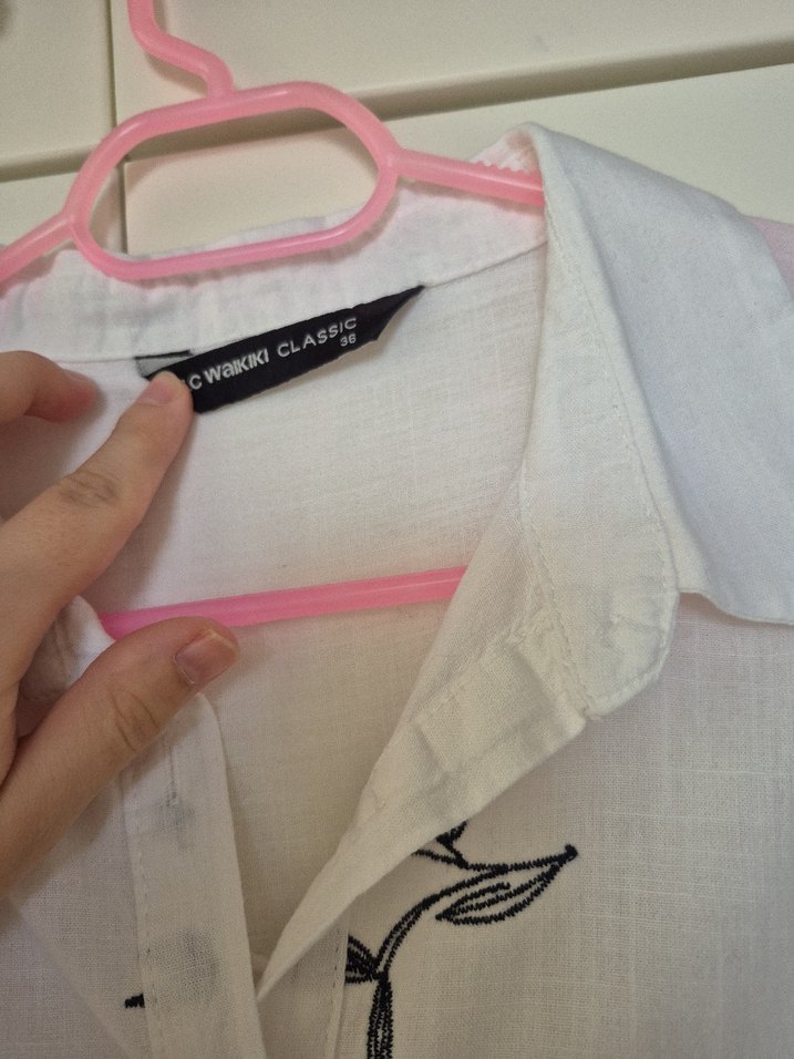 Desenli Pamuklu Uzun Kollu Kadın Gömlek - Görsel 3