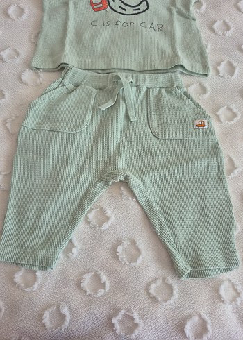 Yeşil Erkek Bebek Waffle 2'li Takım - Görsel 3