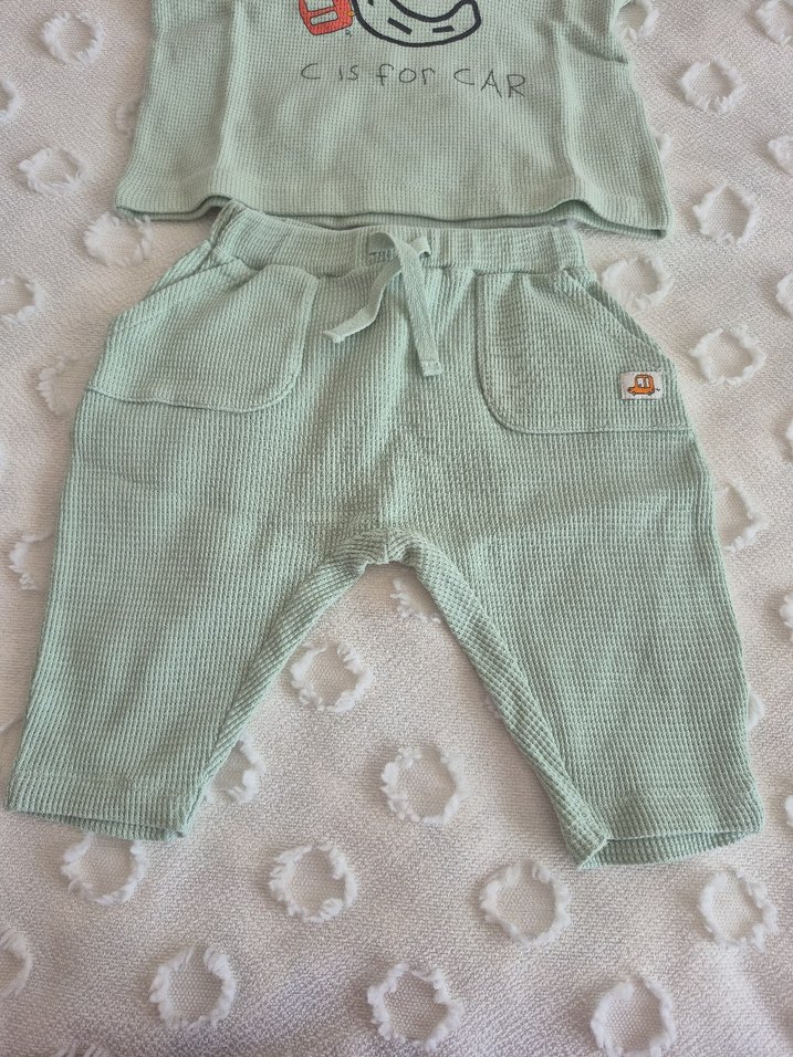 Yeşil Erkek Bebek Waffle 2'li Takım - Görsel 3