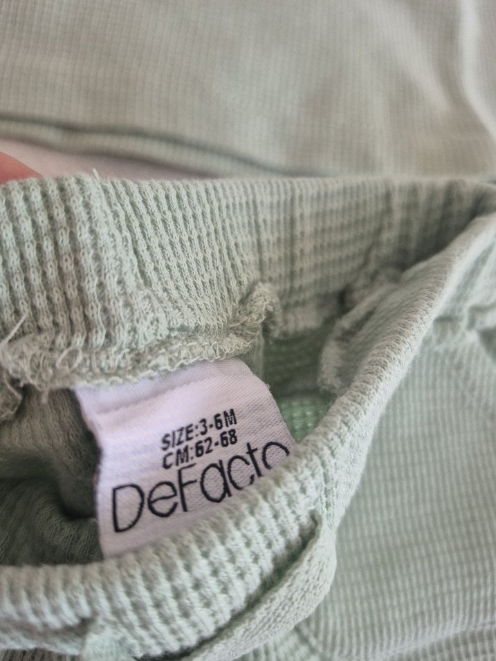 Yeşil Erkek Bebek Waffle 2'li Takım - Görsel 4