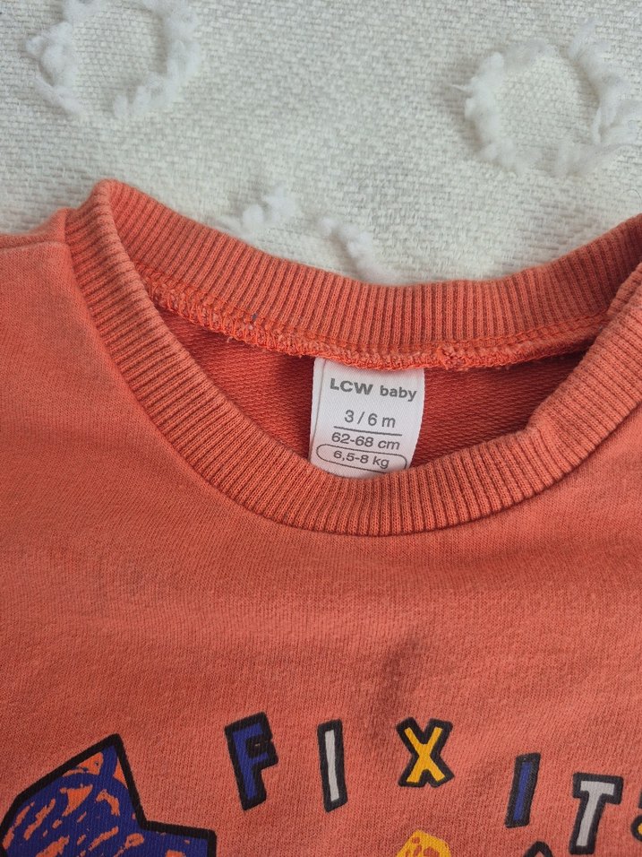 Turuncu Erkek Çocuk Sweatshirt, Uzun Kollu - Görsel 4