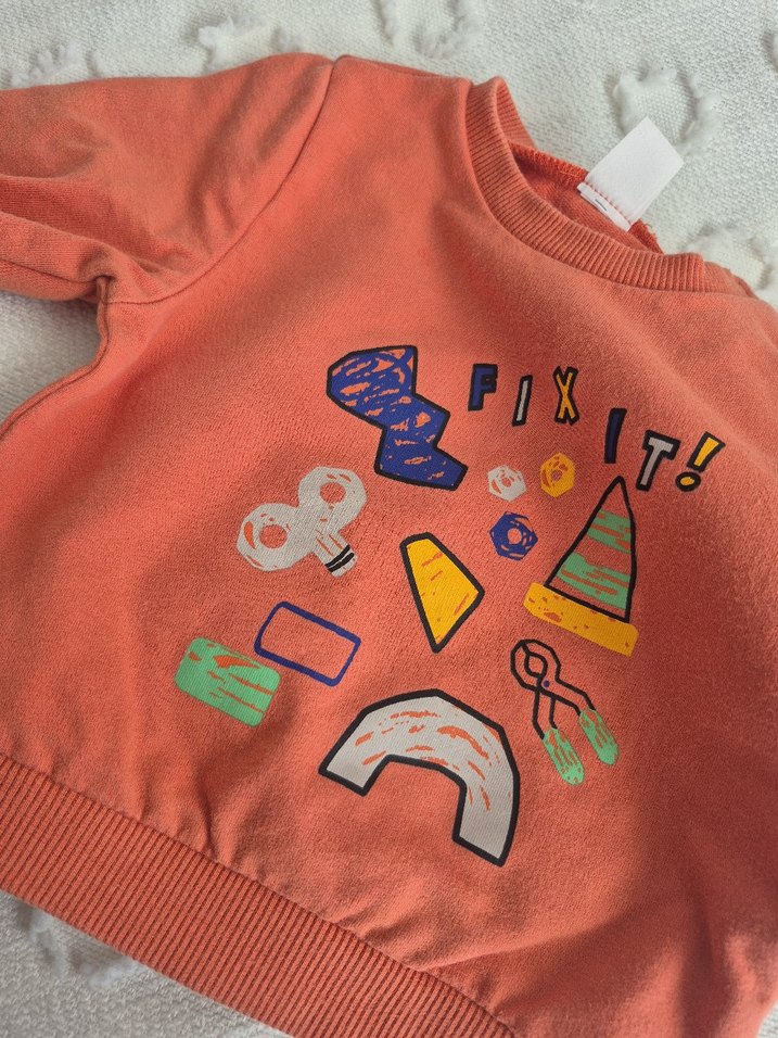 Turuncu Erkek Çocuk Sweatshirt, Uzun Kollu - Görsel 3